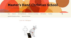 Desktop Screenshot of mastershandchristianschool.org