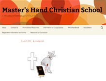 Tablet Screenshot of mastershandchristianschool.org